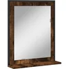 Image de vidaXL - Badkamerspiegel - met - schap - 50x12x60 - cm - hout - gerookt - eiken