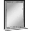 Image de vidaXL - Badkamerspiegel - met - schap - 50x12x60 - cm - hout - grijs - sonoma - eiken