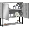 Image de vidaXL - Badkamerspiegelkast - 60x16x60 - cm - bewerkt - hout - grijs - sonoma - eiken