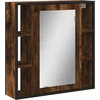 Image de vidaXL - Badkamerspiegelkast - 60x16x60 - cm - bewerkt - hout - gerookt - eikenkleur
