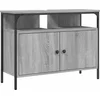Image de vidaXL - Wastafelkast - 80x30x60 - cm - bewerkt - hout - grijs - sonoma - eikenkleurig
