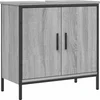 Image de vidaXL - Wastafelkast - 60x30x60 - cm - bewerkt - hout - grijs - sonoma - eikenkleurig