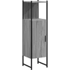 Image de vidaXL - Badkamerkast - 33x33x120,5 - cm - bewerkt - hout - grijs - sonoma - eiken