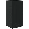 Image de vidaXL - Plantenbak - 40x40x80 - cm - poly - rattan - zwart