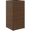 Image de vidaXL - Plantenbak - 40x40x80 - cm - poly - rattan - bruin
