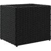 Image de vidaXL - Plantenbak - 36x30x32 - cm - poly - rattan - zwart