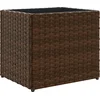 Image de vidaXL - Plantenbak - 36x30x32 - cm - poly - rattan - bruin