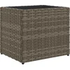 Image de vidaXL - Plantenbak - 36x30x32 - cm - poly - rattan - grijs