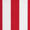 Image de vidaXL - Vervangingsdoek - voor - luifelrok - gestreept - 5 - m - rood - en - wit