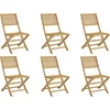 Image de vidaXL - Tuinstoelen - 6 - st - inklapbaar - 48,5x61,5x87 - cm - massief - acaciahout