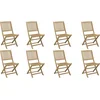 Image de vidaXL - Opklapbare - stoelen, - 8 - stuks, - 48,5 - x - 57 - x - 90 - cm, - massief - acaciahout.