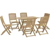 Image de vidaXL - 7-delige - Tuinset - massief - acaciahout
