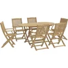 Image de vidaXL - 7-delige - Tuinset - massief - acaciahout