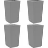 Image de vidaXL - Plantenbakken - 4 - st - 32,5x32,5x57 - cm - polypropeen - lichtgrijs