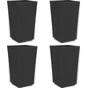 Image de vidaXL - Plantenbakken - 4 - st - 32,5x32,5x57 - cm - polypropeen - zwart