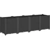 Image de vidaXL - Plantenbak - 160x40x53 - cm - polypropeen - zwart