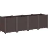 Image de vidaXL - Plantenbak - 160x40x53 - cm - polypropeen - bruin