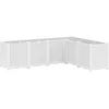 Image de vidaXL - Plantenbak - 160x120x53 - cm - polypropeen - wit