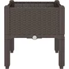 Image de vidaXL - Plantenbak - met - poten - 40x40x42 - cm - polypropeen - bruin