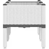 Image de vidaXL - Plantenbak - met - poten - 80x40x42 - cm - polypropeen - wit