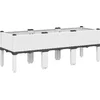 Image de vidaXL - Plantenbak - met - poten - 120x40x42 - cm - polypropeen - wit