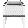 Image de vidaXL - Plantenbak - met - poten - 160x40x42 - cm - polypropeen - wit