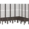 Image de vidaXL - Plantenbak - met - latwerk - 160x120x142 - cm - polypropeen - bruin