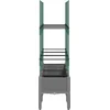 Image de vidaXL - Plantenbak - met - latwerk - 120x40x142,5 - cm - polypropeen - lichtgrijs