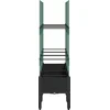 Image de vidaXL - Plantenbak - met - latwerk - 120x40x142,5 - cm - polypropeen - zwart