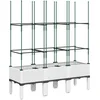 Image de vidaXL - Plantenbak - met - latwerk - 120x40x142,5 - cm - polypropeen - wit