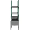 Image de vidaXL - Plantenbak - met - latwerk - 160x40x142,5 - cm - polypropeen - lichtgrijs