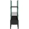 Image de vidaXL - Plantenbak - met - latwerk - 160x40x142,5 - cm - polypropeen - zwart