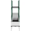 Image de vidaXL - Plantenbak - met - latwerk - 160x40x142,5 - cm - polypropeen - wit