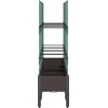 Image de vidaXL - Plantenbak - met - latwerk - 160x40x142,5 - cm - polypropeen - bruin