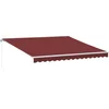 Image de vidaXL - Luifel - handmatig - uittrekbaar - met - LED - 400x300 - cm - bordeauxrood
