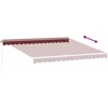 Image de vidaXL - Luifel - handmatig - uittrekbaar - 400x350 - cm - bordeauxrood
