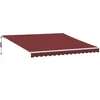 Image de vidaXL - Luifel - automatisch - uittrekbaar - met - LED - 400x350 - cm - bordeauxrood
