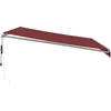 Image de vidaXL - Luifel - automatisch - uittrekbaar - met - LED - 450x350 - cm - bordeauxrood