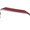 Image de vidaXL - Luifel - automatisch - uittrekbaar - met - LED - 500x350 - cm - bordeauxrood