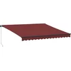 Image de vidaXL - Luifel - handmatig - uittrekbaar - 400x350 - cm - bordeauxrood