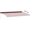 Image de vidaXL - Luifel - handmatig - uittrekbaar - 600x350 - cm - bordeauxrood