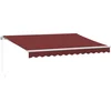 Image de vidaXL - Luifel - handmatig - uittrekbaar - 350x250 - cm - bordeauxrood