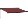 Image de vidaXL - Luifel - handmatig - uittrekbaar - 300x250 - cm - bordeauxrood