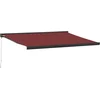 Image de vidaXL - Luifel - handmatig - uittrekbaar - 450x300 - cm - bordeauxrood