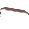 Image de vidaXL - Luifel - handmatig - uittrekbaar - met - LED - 500x300 - cm - bruin