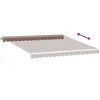 Image de vidaXL - Luifel - handmatig - uittrekbaar - 400x350 - cm - bruin