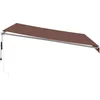 Image de vidaXL - Luifel - automatisch - uittrekbaar - met - LED - 400x350 - cm - bruin