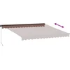 Image de vidaXL - Luifel - handmatig - uittrekbaar - 400x350 - cm - bruin