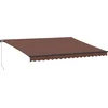 Image de vidaXL - Luifel - handmatig - uittrekbaar - 450x350 - cm - bruin