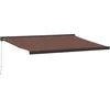 Image de vidaXL - Luifel - handmatig - uittrekbaar - 450x300 - cm - bruin